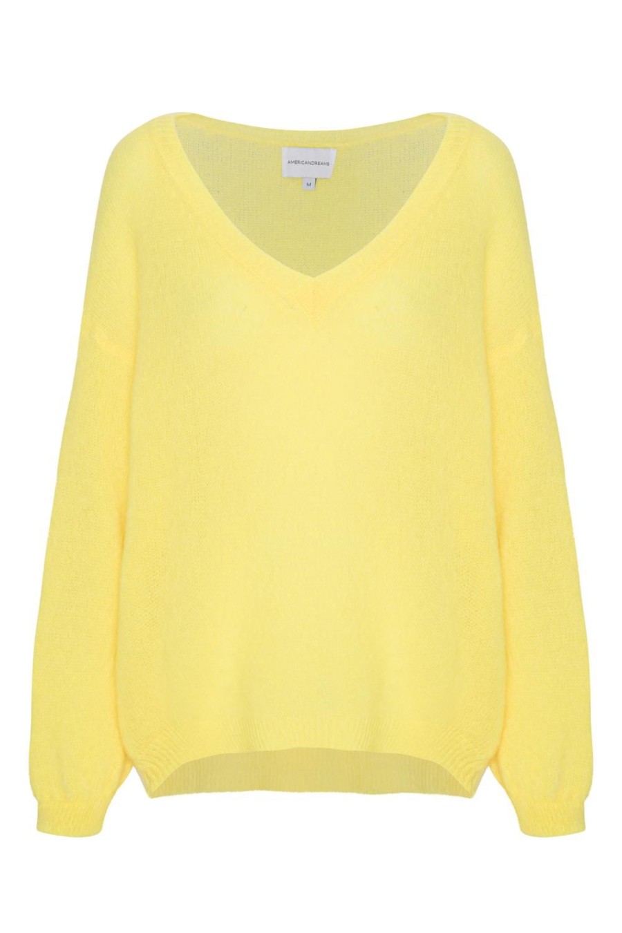 Knitwear | Americandreams Silja Back Letters Yellow W/ Pink Letters (Hope)