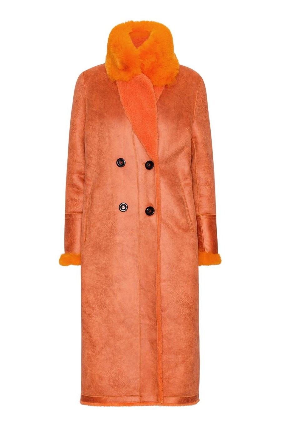 Outerwear | Americandreams Leona Wool Coat Long Orange