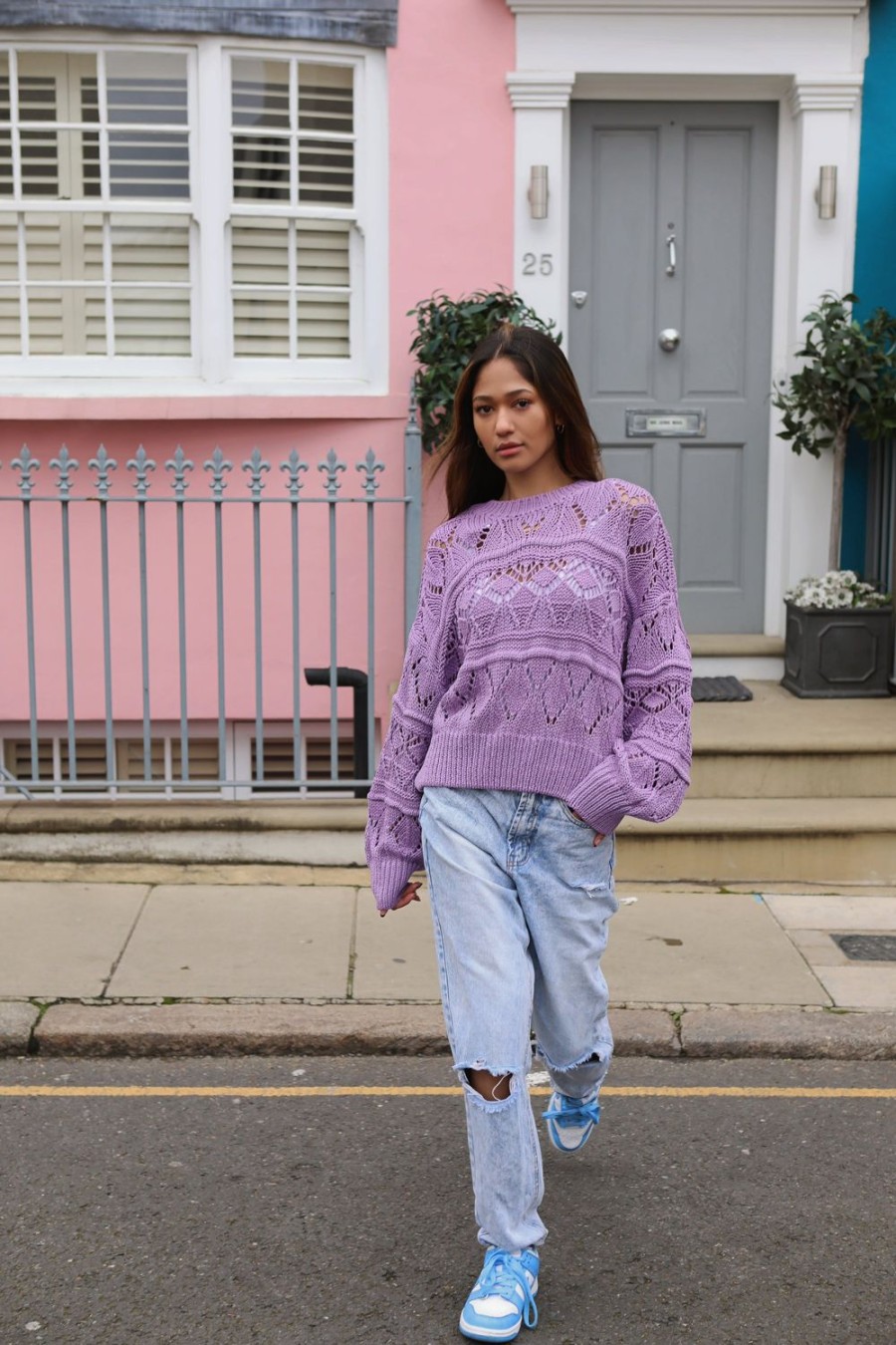 Knitwear | Americandreams Cassie Cotton Pullover Lilac