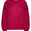 Knitwear | Americandreams Catia Mohair Stitch Pullover Bordeaux