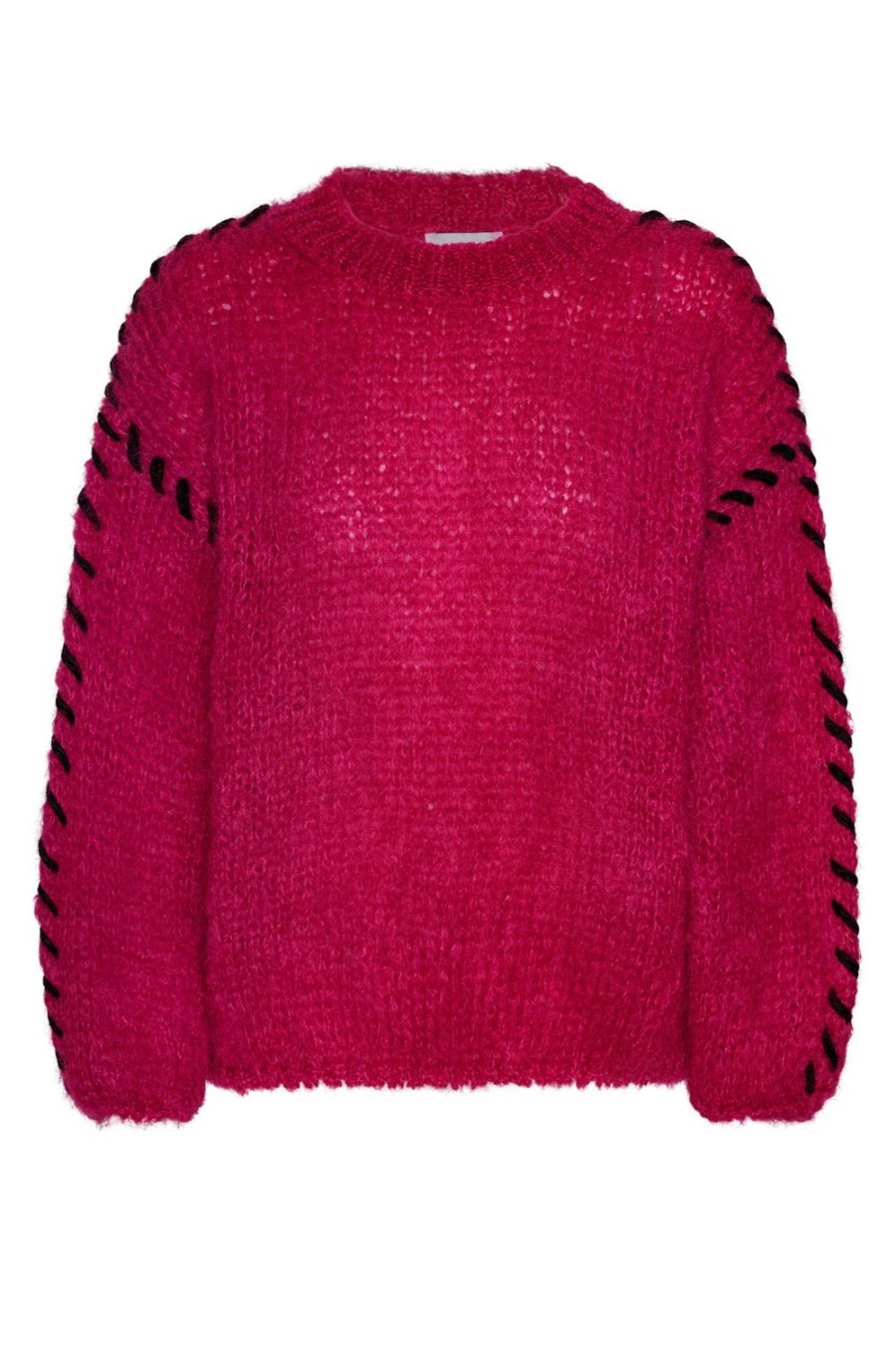 Knitwear | Americandreams Catia Mohair Stitch Pullover Bordeaux