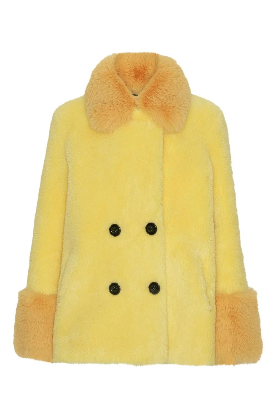 Outerwear | Americandreams Fiona Short Wool Coat Yellow