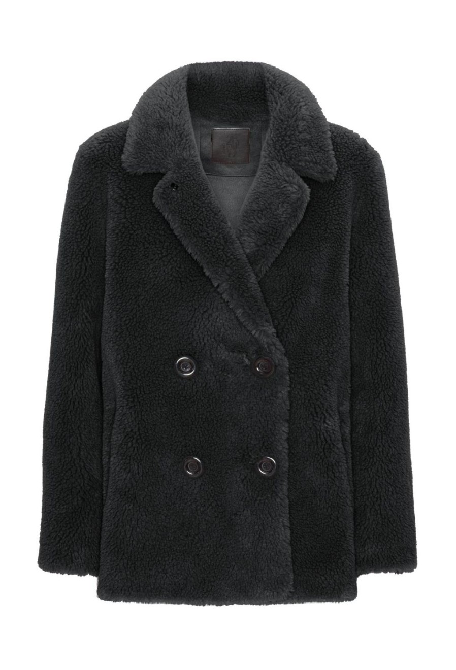 Outerwear | Americandreams Fiona Short Coat Without Fur Black