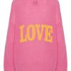 Knitwear | Americandreams Silja Back Letters Pink W/ Yellow Letters (Love)