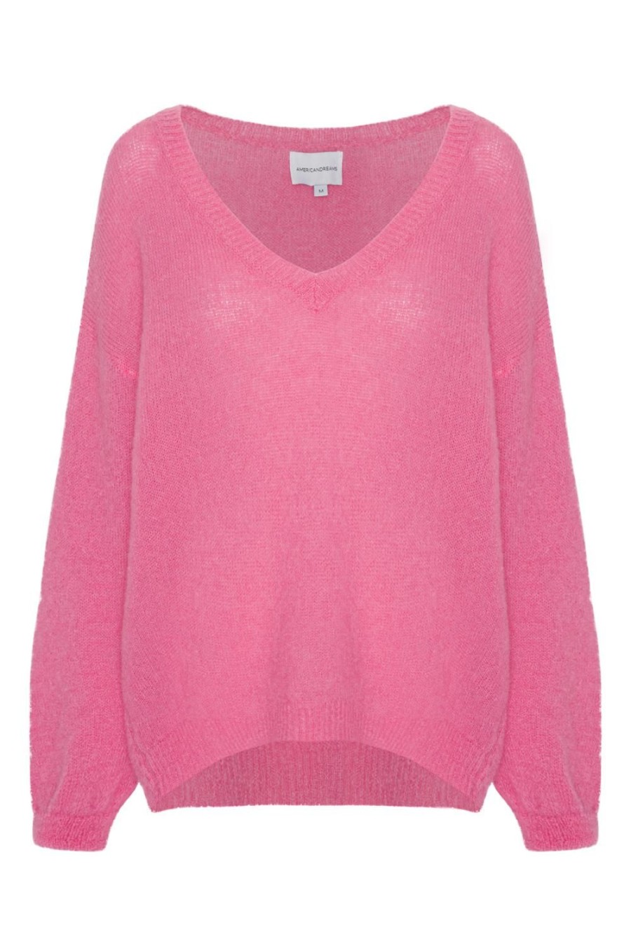 Knitwear | Americandreams Silja Back Letters Pink W/ Yellow Letters (Love)