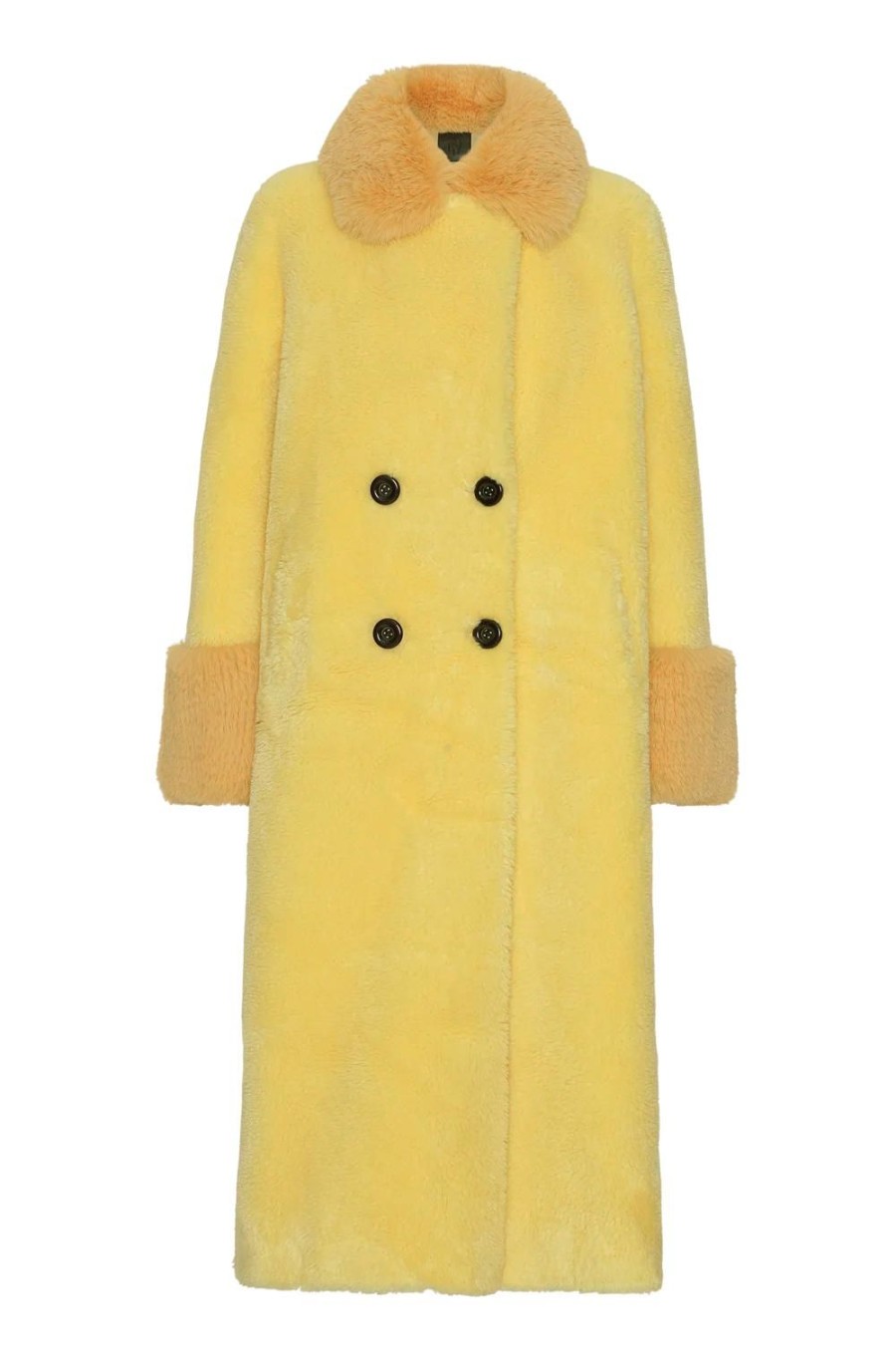 Outerwear | Americandreams Fiona Long Wool Coat Yellow