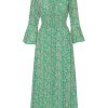 Dresses | Americandreams Sally Long Dress Green Flower