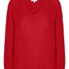 Knitwear | Americandreams Silja V Neck Knit Lipstick Red