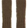 Knitwear | Americandreams Tilly Fingerless Knit Gloves Dark Brown