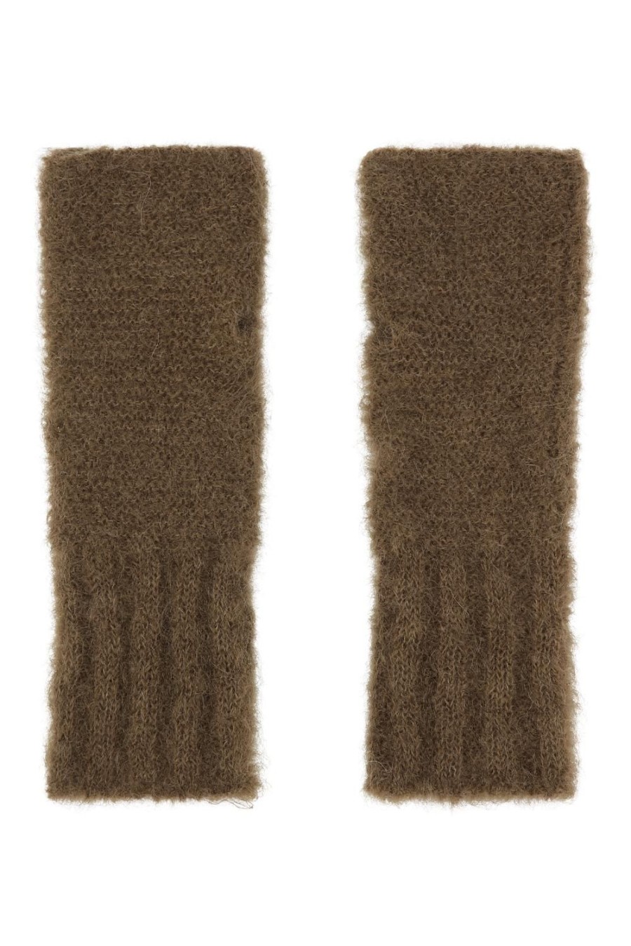 Knitwear | Americandreams Tilly Fingerless Knit Gloves Dark Brown