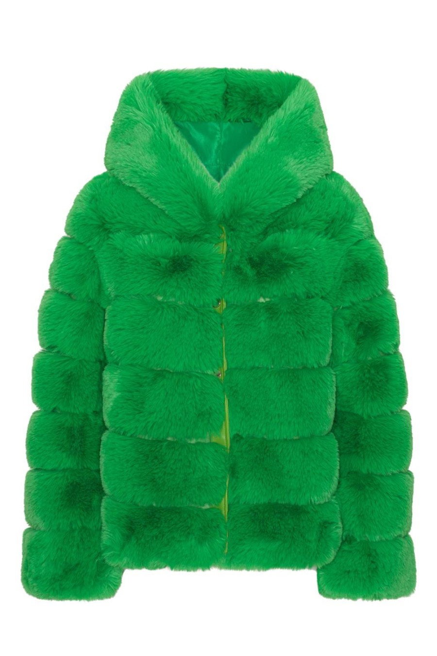 Outerwear | Americandreams Blake Short Faux Fur Jacket Emerald Green