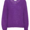 Knitwear | Americandreams Milana Ls Mohair Knit Deep Purple