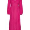 Dresses | Americandreams Umi Long Solid Cotton Neon Pink