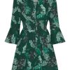 Dresses | Americandreams Sally Cotton Short Dress Green Flower