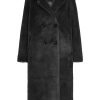 Outerwear | Americandreams Fiona Long Coat Without Fur Black