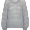 Knitwear | Americandreams Katie Ls Knit Light Grey W/ Light Grey Lurex