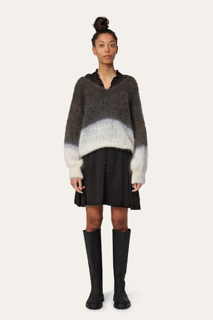 Knitwear | Americandreams Milana Knit 2-Colored Black/White