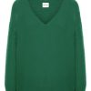 Knitwear | Americandreams Silja V Neck Knit Jade Green