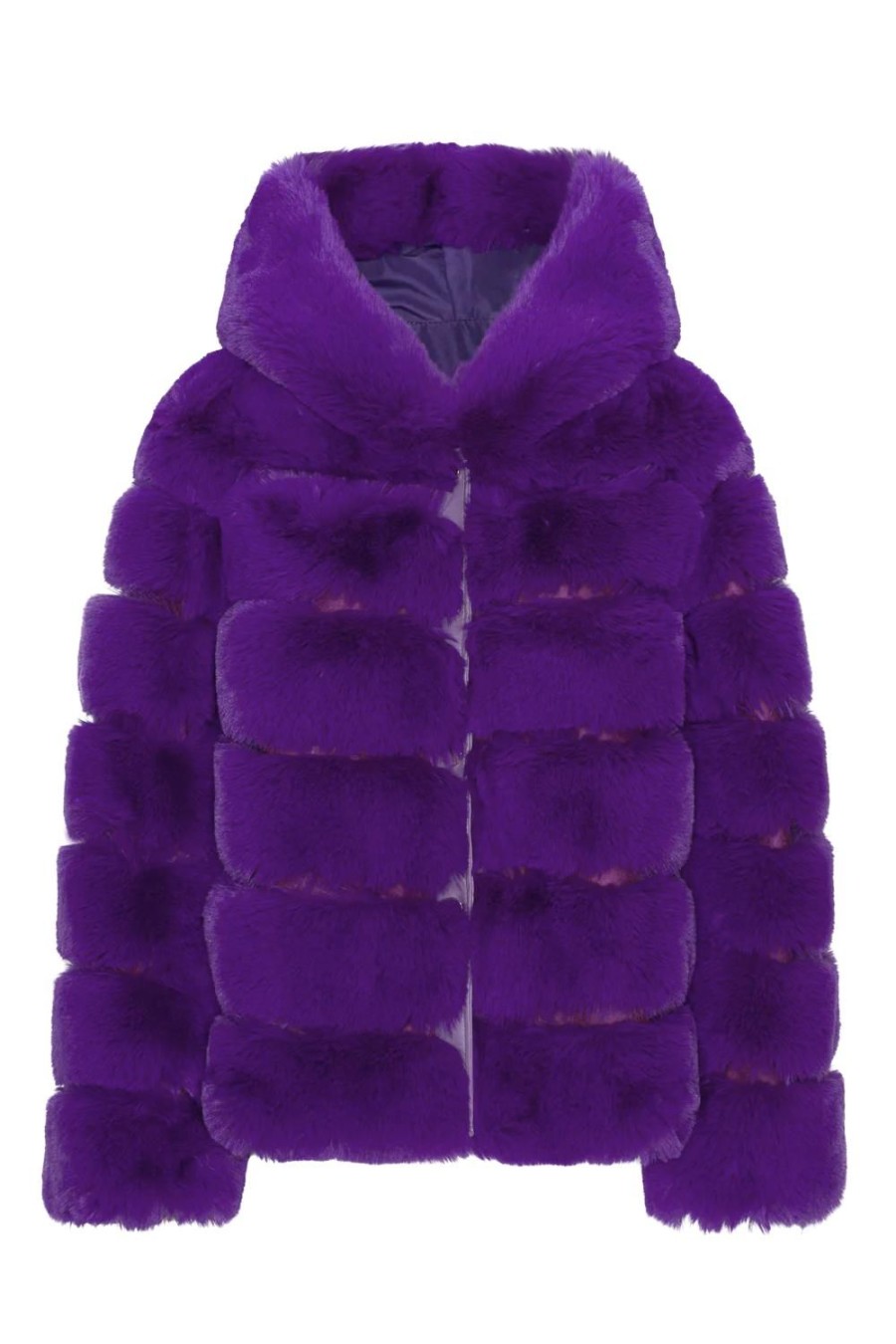 Outerwear | Americandreams Blake Short Faux Fur Jacket Deep Purple