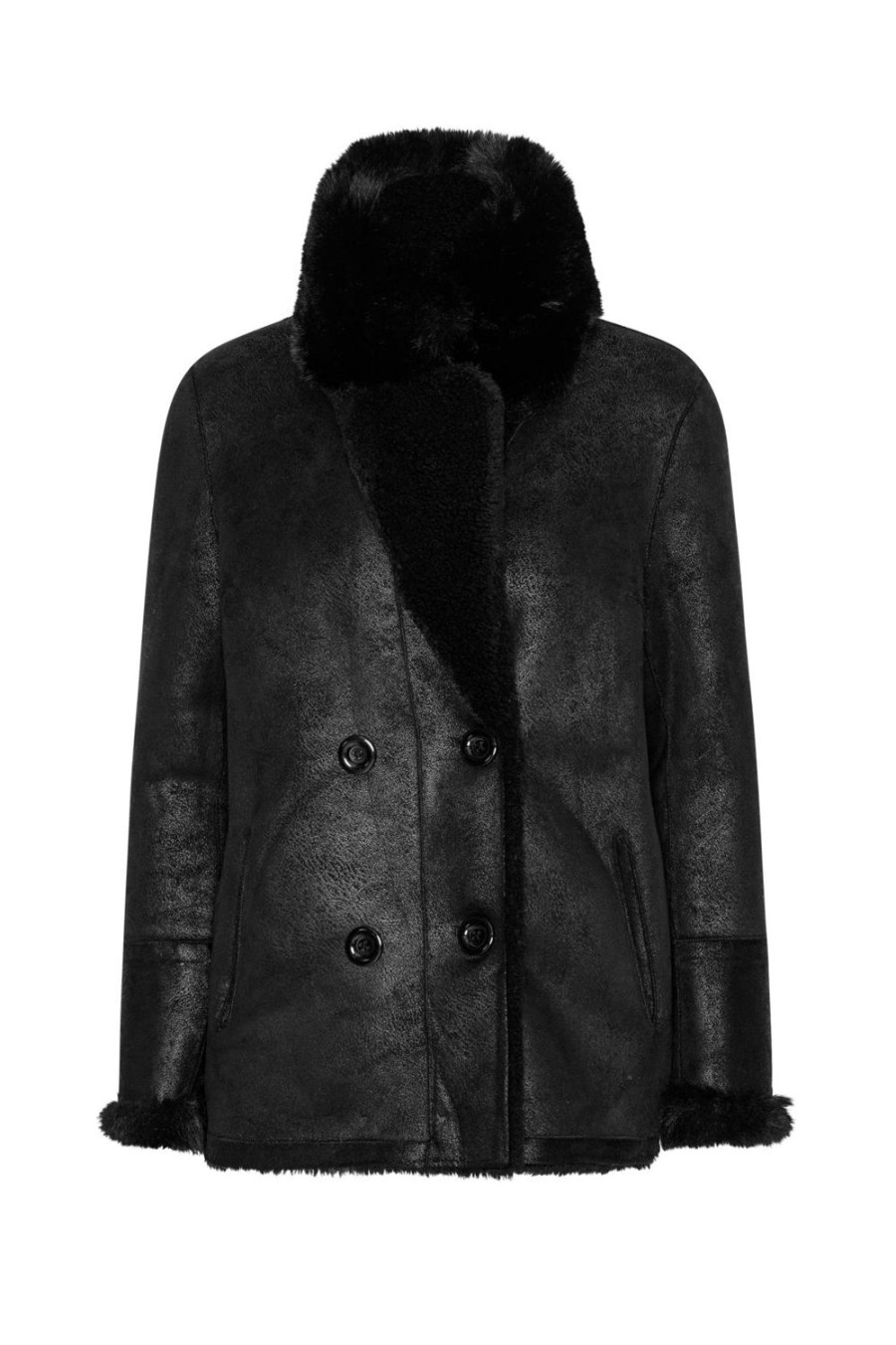 Outerwear | Americandreams Leona Wool Coat Short Black