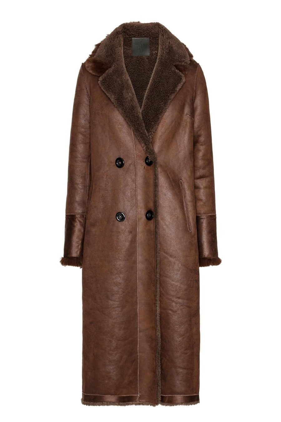 Outerwear | Americandreams Leona Wool Coat Long Chocolate Brown