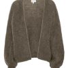 Knitwear | Americandreams Lee Short Cardigan Dark Taupe