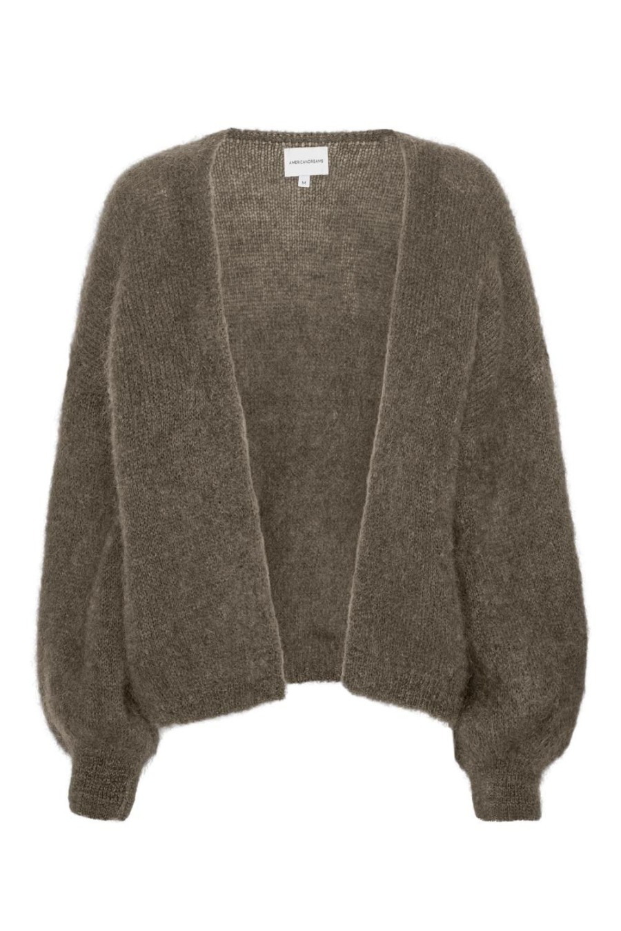 Knitwear | Americandreams Lee Short Cardigan Dark Taupe