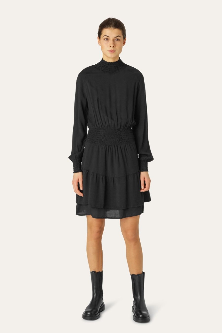 Dresses | Americandreams Daniella High Neck Dress Short Black Solid