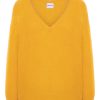 Knitwear | Americandreams Silja V Neck Knit Yellow