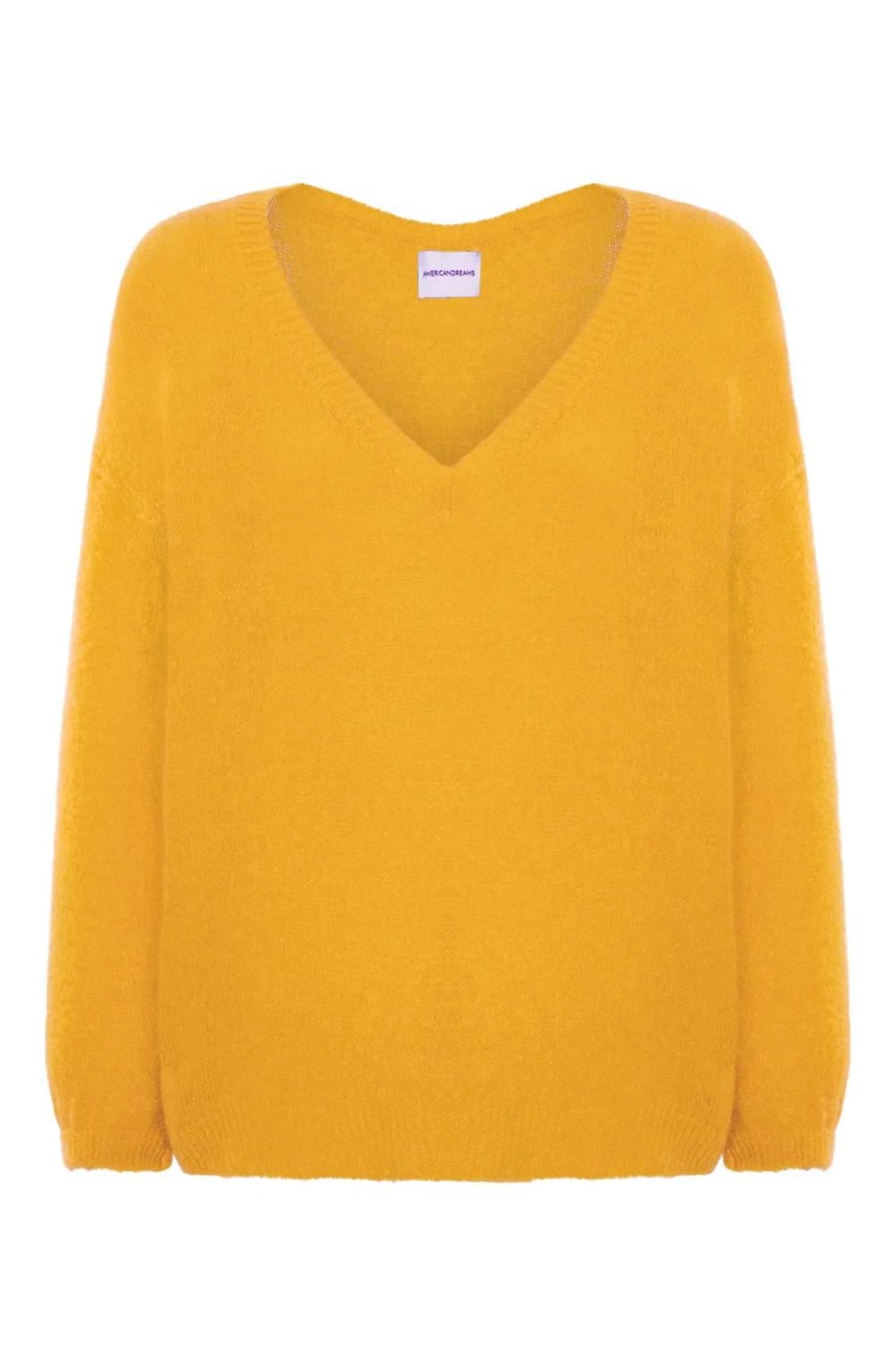 Knitwear | Americandreams Silja V Neck Knit Yellow