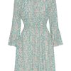 Dresses | Americandreams Sally Short Dress Turquoise Flower