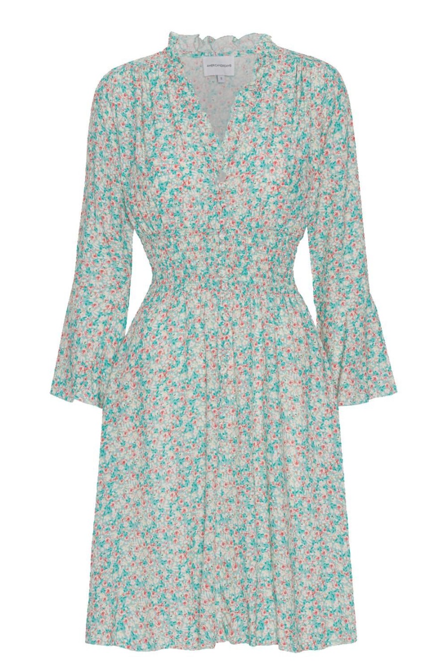 Dresses | Americandreams Sally Short Dress Turquoise Flower