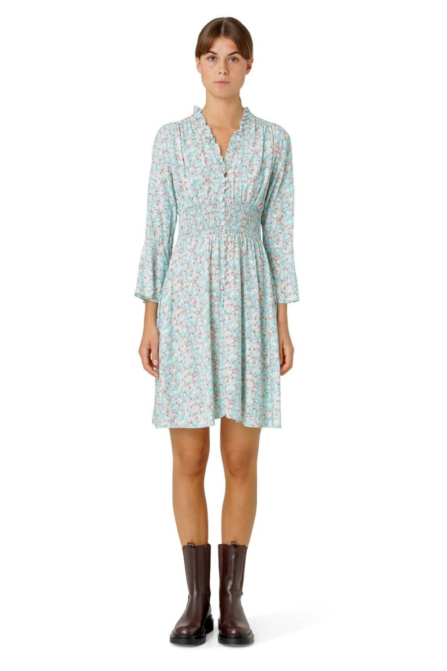 Dresses | Americandreams Sally Short Dress Turquoise Flower