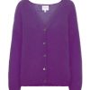 Knitwear | Americandreams Cornelia Ls Cardigan Deep Purple