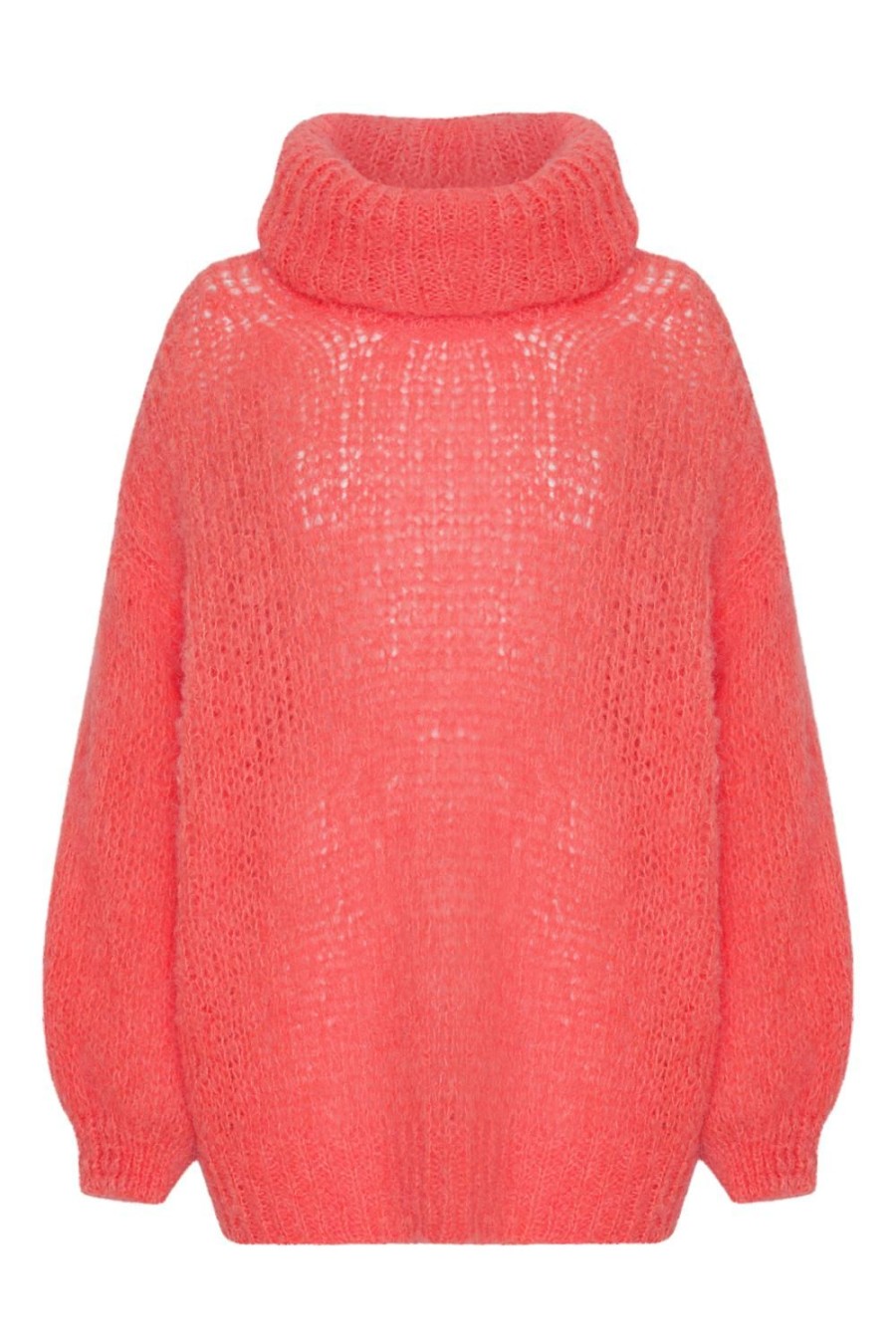 Knitwear | Americandreams Pepper Roll Neck Alpaca Pullover Coral Red