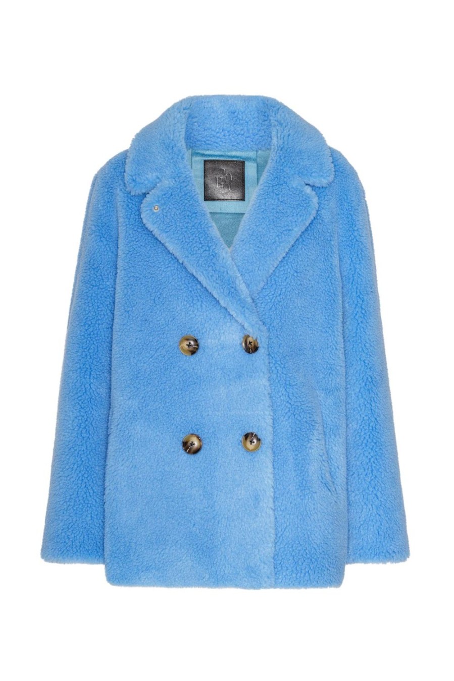 Outerwear | Americandreams Fiona Short Coat Without Fur Sky Blue