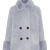 Outerwear | Americandreams Fiona Short Wool Coat Light Blue