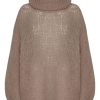 Knitwear | Americandreams Pepper Roll Neck Alpaca Pullover Medium Brown