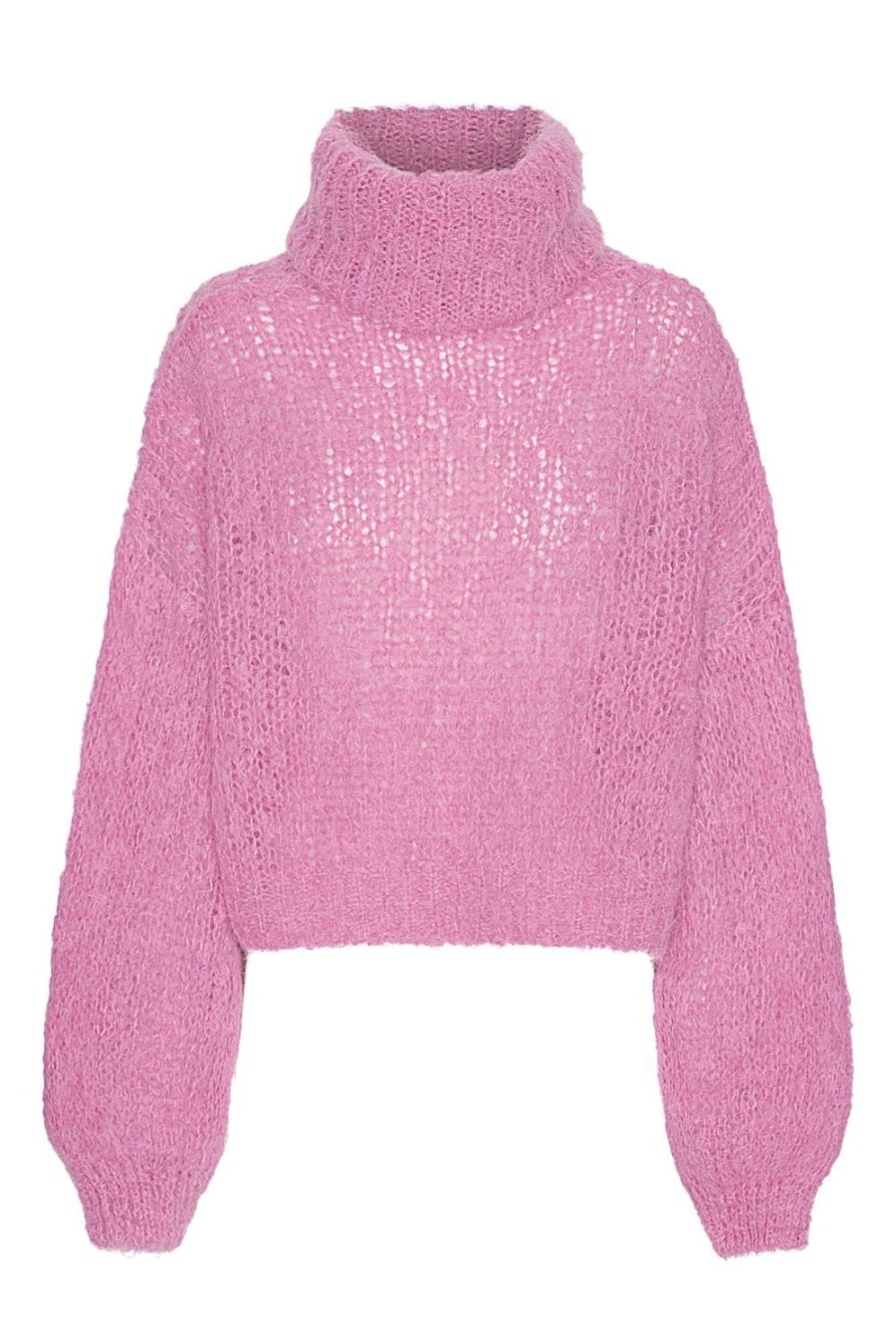 Knitwear | Americandreams Pepper Roll Neck Alpaca Pullover Cropped Soft Berry