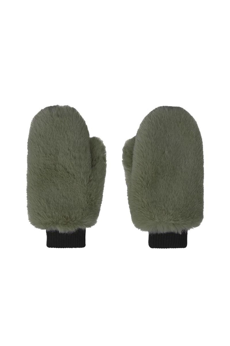 Accessories | Americandreams Ted Faux Fur Mittens Green