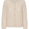 Knitwear | Americandreams Frankie Cable Knit Cardigan Beige