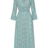 Dresses | Americandreams Sally Long Dress Turquoise Multiflower