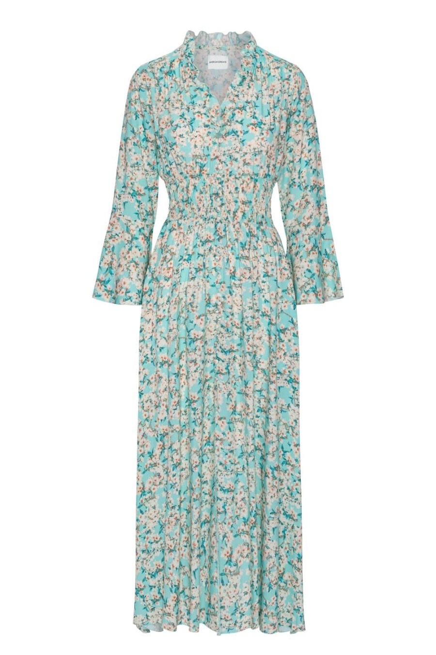 Dresses | Americandreams Sally Long Dress Turquoise White Flowers