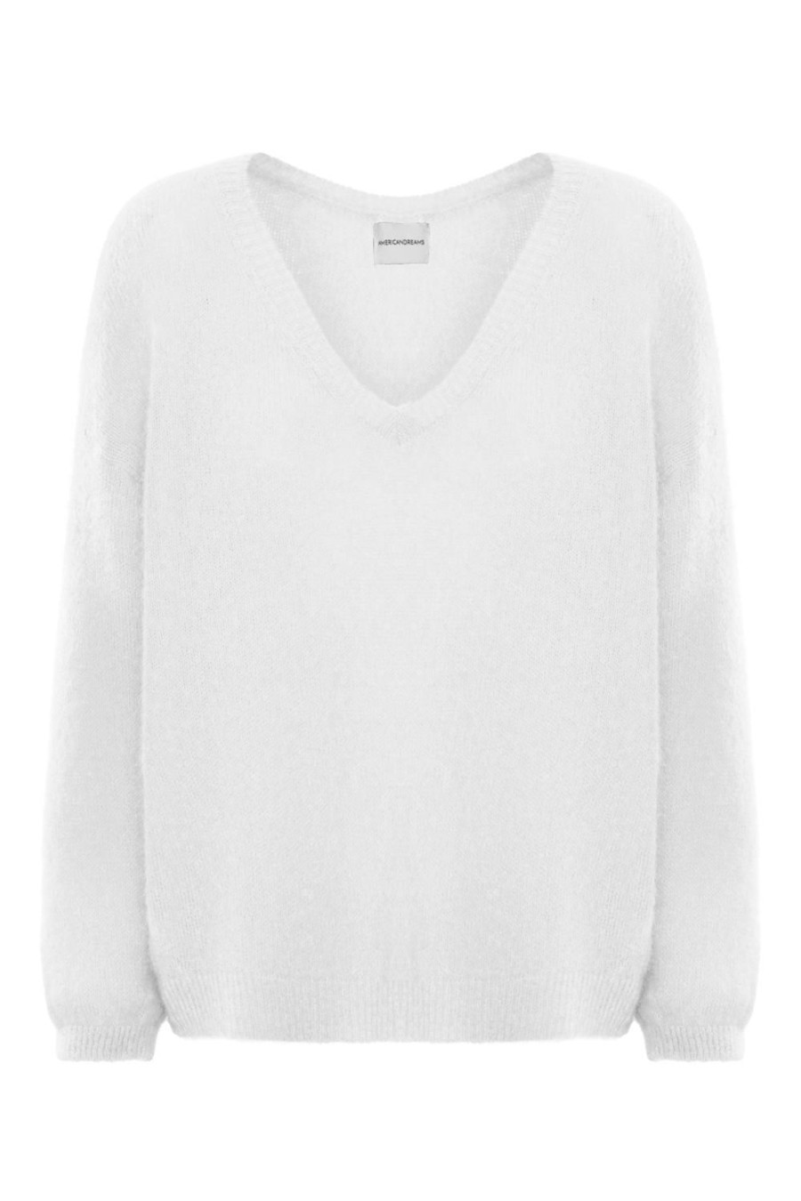 Knitwear | Americandreams Silja V Neck Knit White