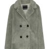 Outerwear | Americandreams Fiona Short Coat Without Fur Green