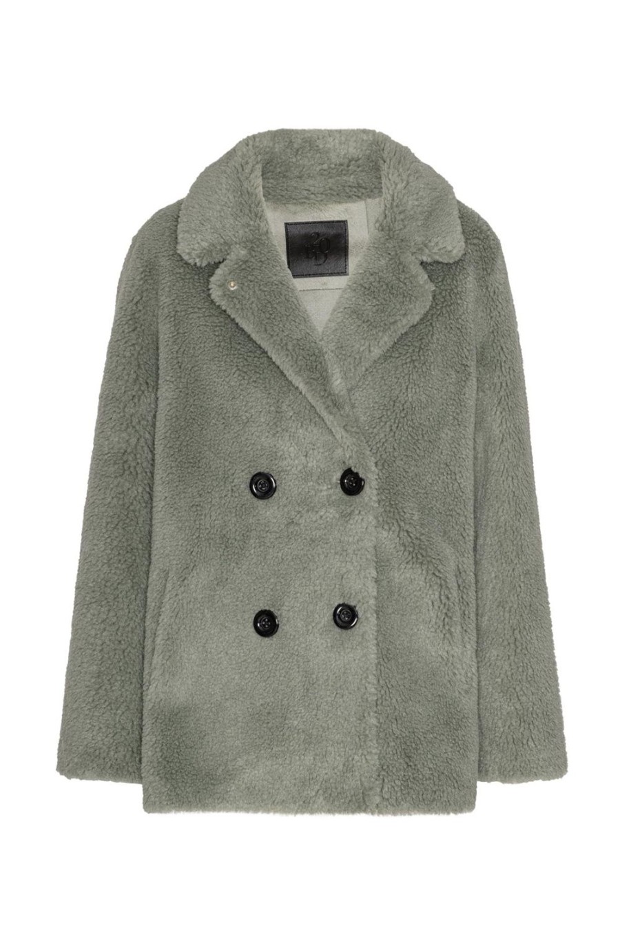 Outerwear | Americandreams Fiona Short Coat Without Fur Green