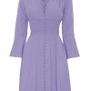 Dresses | Americandreams Sally Short Dress Solid Lilac