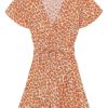 Kids | Americandreams Milly Wrap Dress Kids Orange Flower