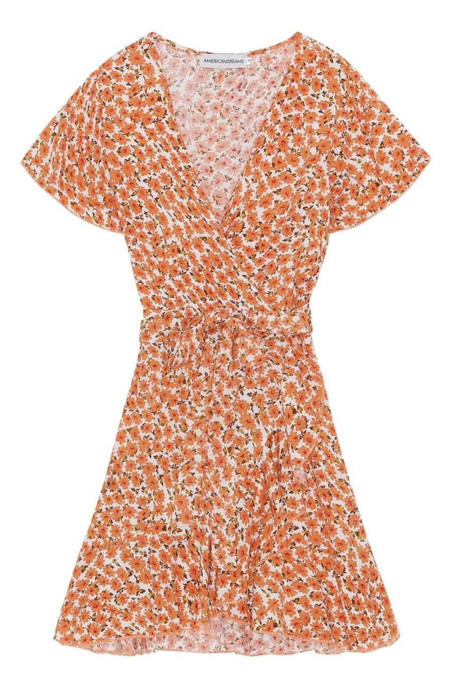 Kids | Americandreams Milly Wrap Dress Kids Orange Flower