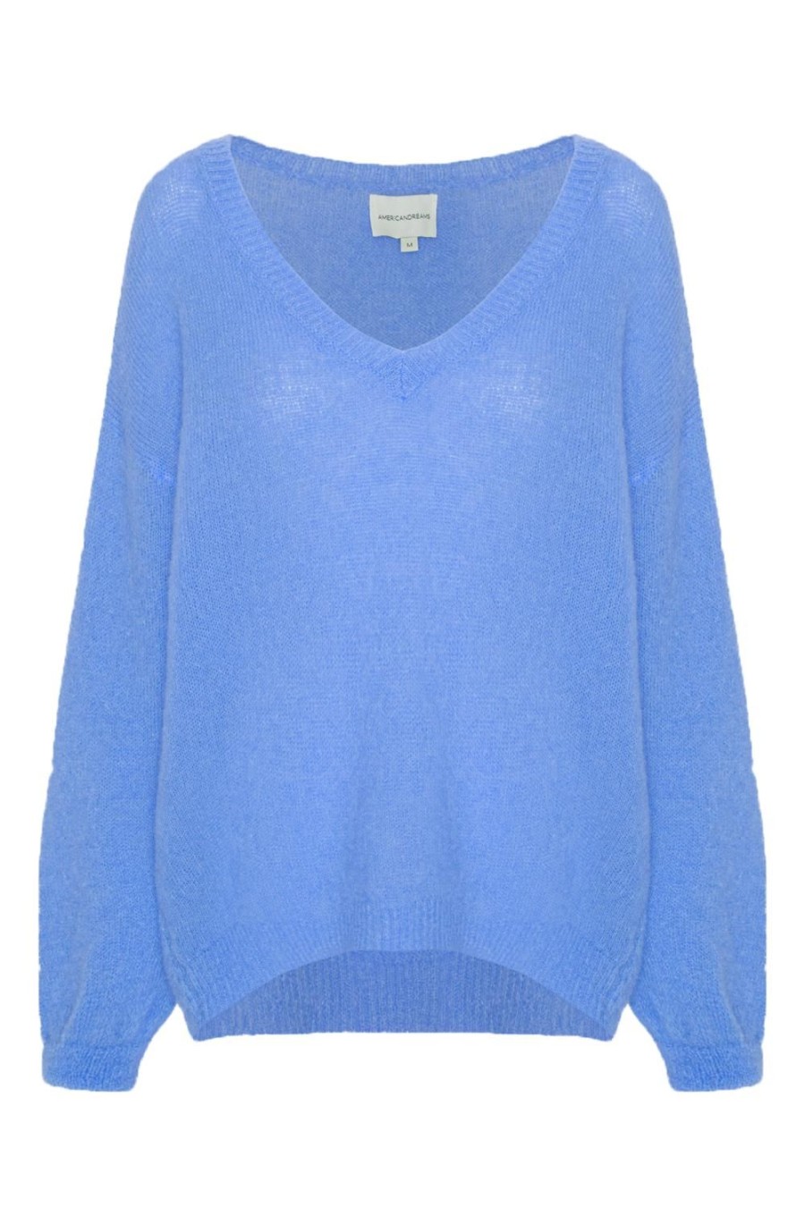 Knitwear | Americandreams Silja Back Letters Sky Blue W/ Purple Letters (Love)